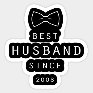 'Best Husband Since 2008' Sweet Wedding Anniversary Gift Sticker